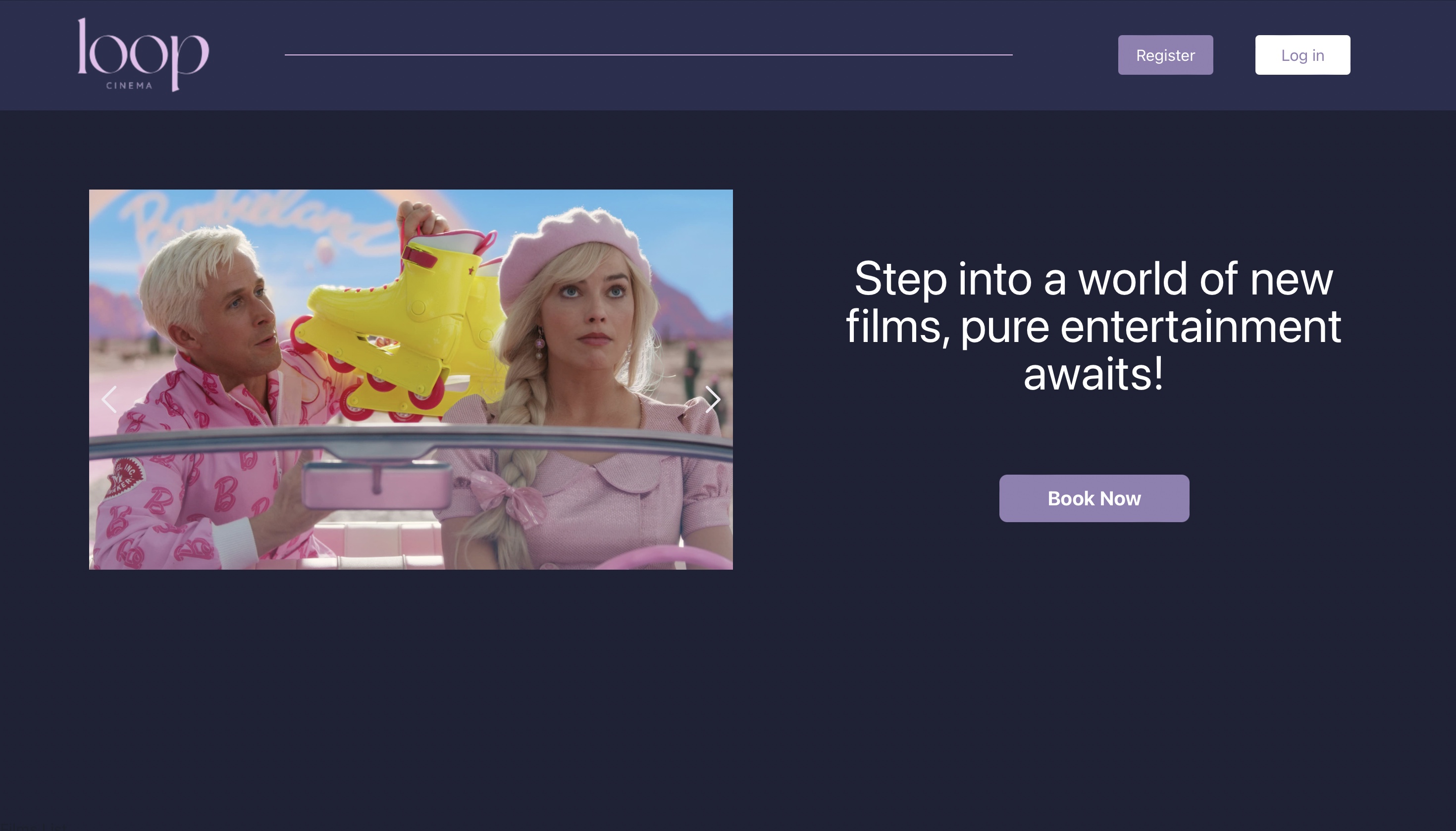 image landing page Loop cinema